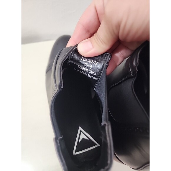 Vance CO Men's Black Faux Leather Slip On Boots Size 9 - Picture 4 of 12